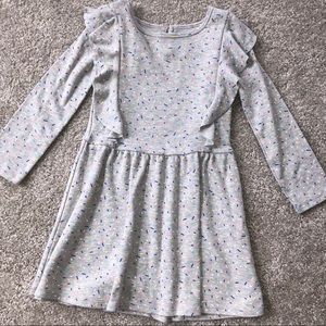 Girls long sleeve gray dress